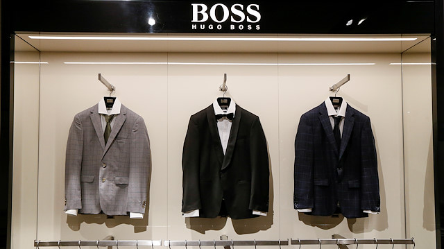 FILE PHOTO: Jackets are on display in the Hugo Boss section in the Central Universal Department Store (TsUM) in Kiev, Ukraine, May 17, 2017. REUTERS/Valentyn Ogirenko/File Photo GLOBAL BUSINESS WEEK AHEAD

