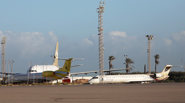 Planes are seen after the reopening of Mitiga Airport in Tripoli, Libya 