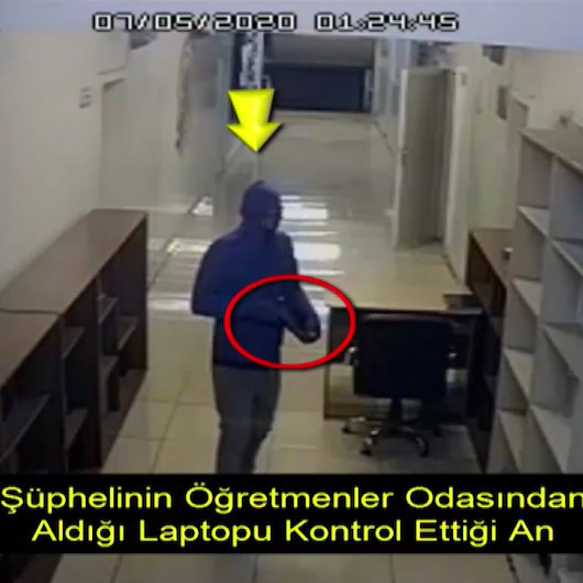 Okuldaki hırsızlık şüphelileri kameradan belirlenerek yakalandı