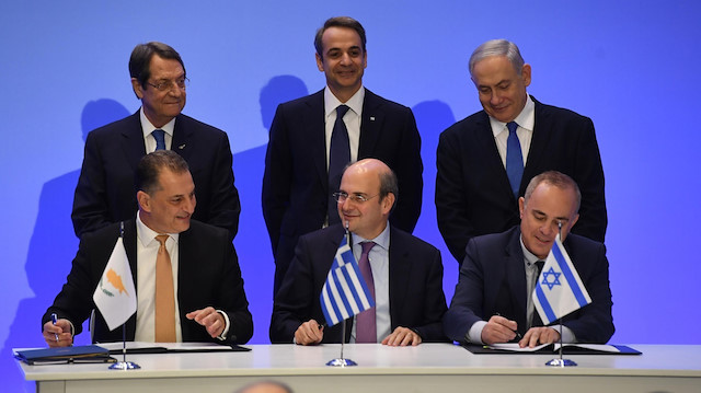 Türkiye karşıtı ülkeler, Avrupa'ya doğalgaz satışı için EastMed projesine imza atmıştı.