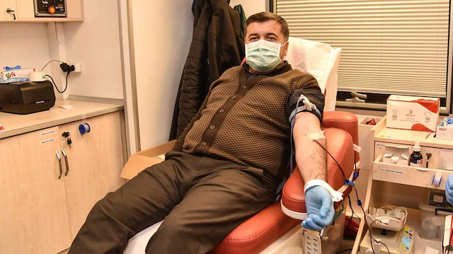 Giresun Belediye Başkanı Aytekin Şenlikoğlu kan bağışında bulundu.