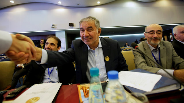 FILE PHOTO: Iran's OPEC governor Hossein Kazempour Ardebili is greeted at the OPEC Ministerial Monitoring Committee in Algiers, Algeria September 23, 2018. 