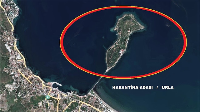 İzmir Urla'da bulunan Karantina Adası