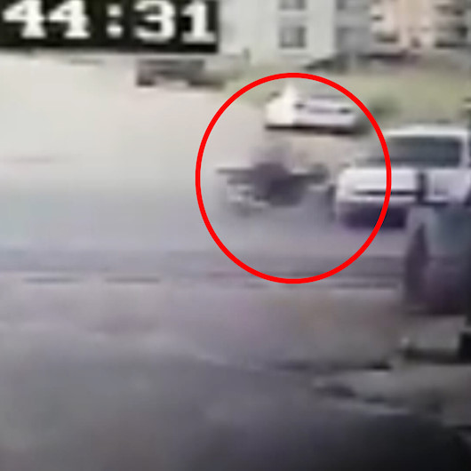 Adıyamanda, motosikletlinin öldüğü kaza güvenlik kamerasında