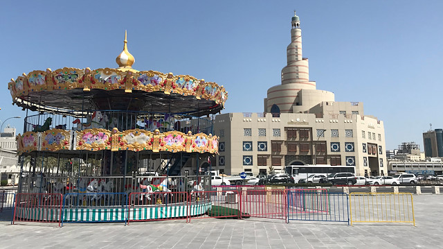 General view of a empty kids playing area, following the outbreak of coronavirus disease (COVID-19), in Doha, Qatar March 17, 2020. REUTERS/Stringer

