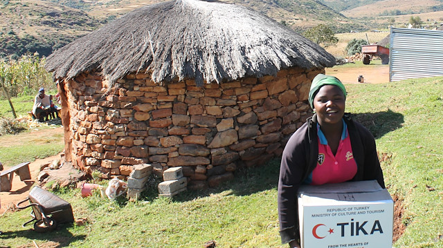 Turkey's state-run aid agency distributed food aid in Lesotho