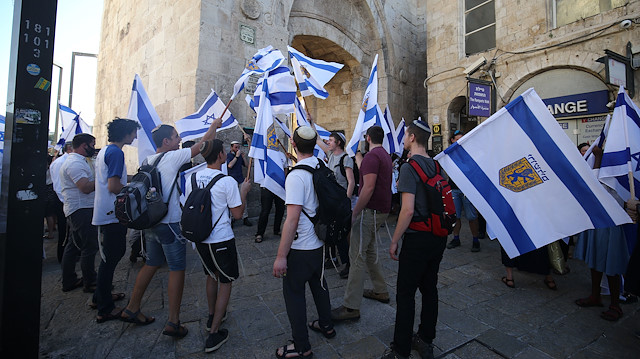 Yahudiler her yıl Kudüs'ün işgali dolayısıyla şehirde kutlamalar yapıyor.

