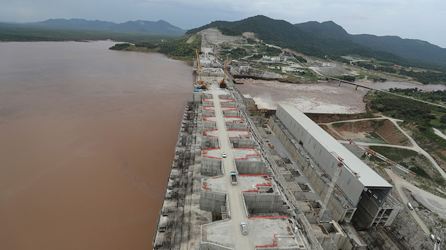 FILE PHOTO: Ethiopia's Grand Renaissance Dam is seen as it undergoes construction work on the river Nile in Guba Woreda, Benishangul Gumuz Region, Ethiopia September 26, 2019.
