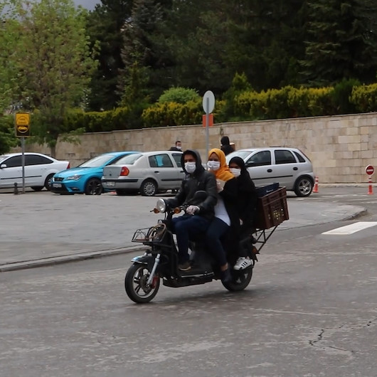 Motora 3 kişi binen ve kısıtlamadan habersiz şahıslar pes dedirtti