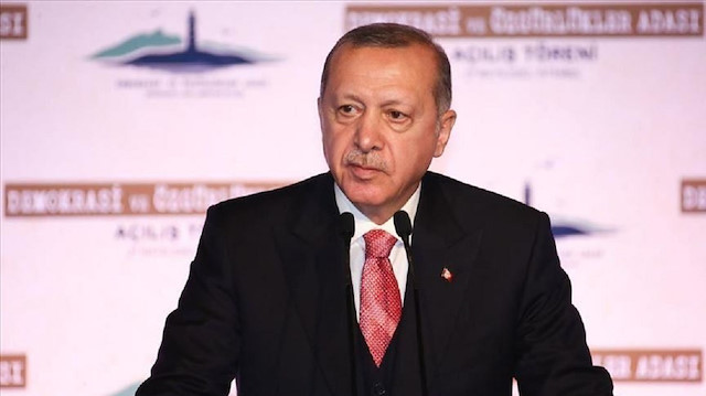 أردوغان: جزيرة "الديمقراطية والحريات" ستصبح رمز كفاح تركيا