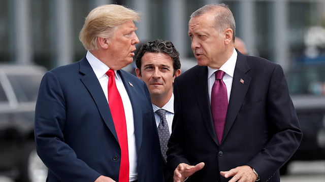ARŞİV: Cumhurbaşkanı Erdoğan ile ABD Başkanı Trump, 2018 yılında Belçika'da yapılan NATO Zirvesinde bir araya gelmişti.