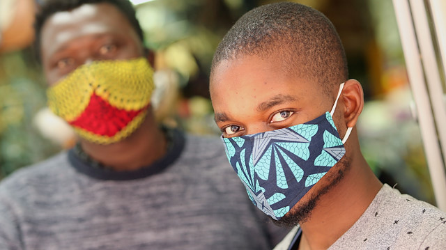 File photo: Workers wear face masks at a fabric shop during the nationwide coronavirus disease (COVID-19) lockdown in Cape Town, South Africa May 15, 2020