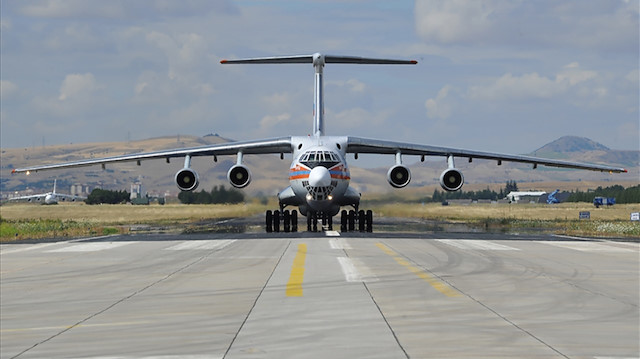 Birnci S-400 filosunun sevkiyatında kullanılan uçak.