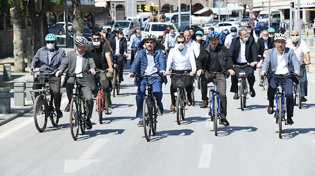 Konya Belediyesi, bisiklet etkinliği gerçekleştirdi.