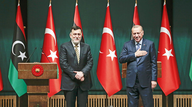 Cumhurbaşkanı Erdoğan ve  Fayiz es-Serrac