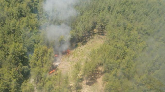 Yangına Orman Bölge Müdürlüğüne ait 7 arazözle müdahale edildi.