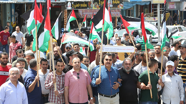 İsrail'in "ilhak" planı Gazze'de protesto edildi