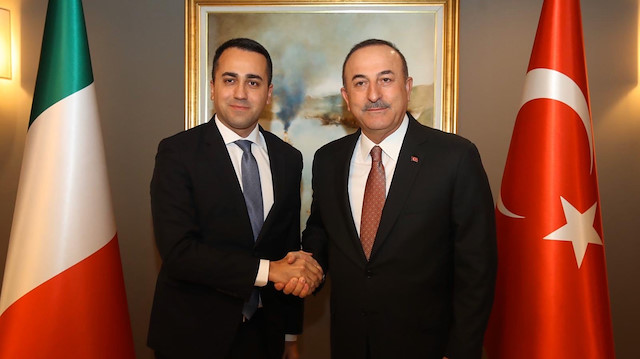 İtalya Dış İşleri Bakanı Luigi Di Maio ve Türkiye Cumhuriyeti Dış İşleri Bakanı Mevlut Çavuşoğlu