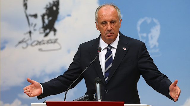 CHP'nin 2018 cumhurbaşkanlığı adayı Muharrem İnce.