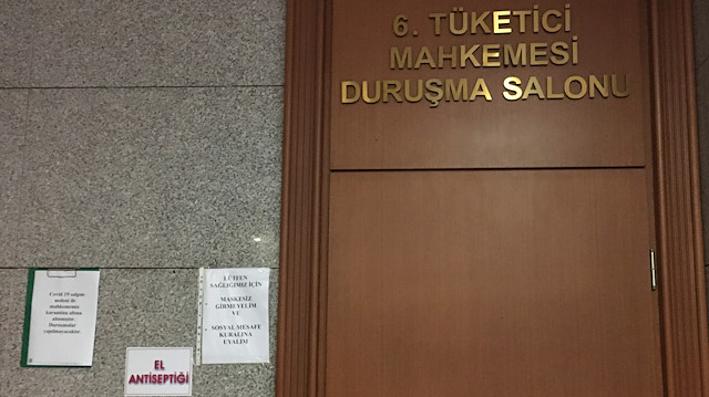 Çağlayan'daki İstanbul Adalet Sarayın'daki bir mahkeme karantinaya alındı.