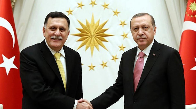 Libya Başbakanı Fayiz es-Serrac ve Cumhurbaşkanı Recep Tayyip Erdoğan