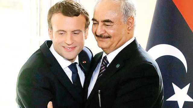 Fransa Cumhurbaşkanı Macron ve Darbeci Hafter