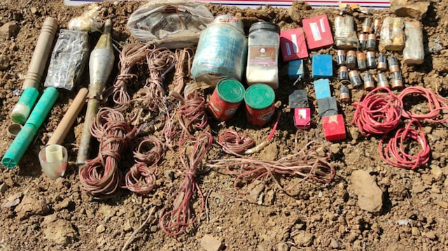 Turkeish security forces nab explosives belonging to PKK