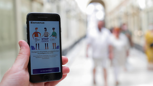 FILE PHOTO: A screenshot showing the tracking application StopCovid is seen on a mobile phone in this illustration picture taken in Nantes, France June 2, 2020