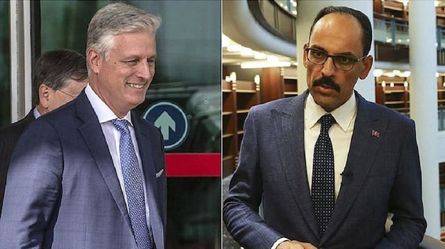 Turkey's presidential spokesman Ibrahim Kalin on Tuesday held a phone conversation with US National Security Advisor Robert C. O'Brien