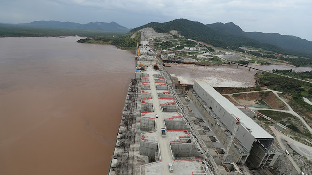 FILE PHOTO: Ethiopia's Grand Renaissance Dam is seen as it undergoes construction on the river Nile in Guba Woreda, Benishangul Gumuz Region, Ethiopia, September 26, 2019. 