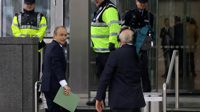 Micheal Martin, leader of the Fianna Fail party arrives at the Convention Centre, where he is set to be elected as Taoiseach in Dublin, Ireland June 27, 2020. 