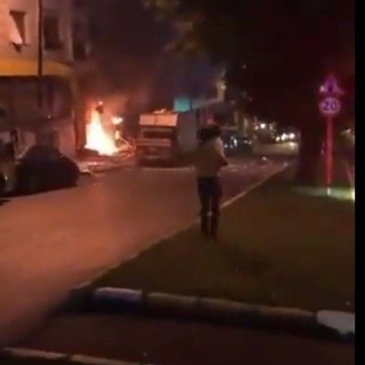 Bahçelievler’de patlamanın ardından yaşanılan panik anları kamerada