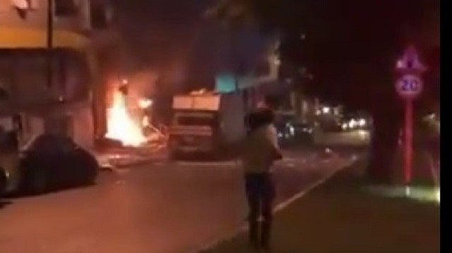 Bahçelievler’de patlamanın ardından yaşanılan panik anları kamerada