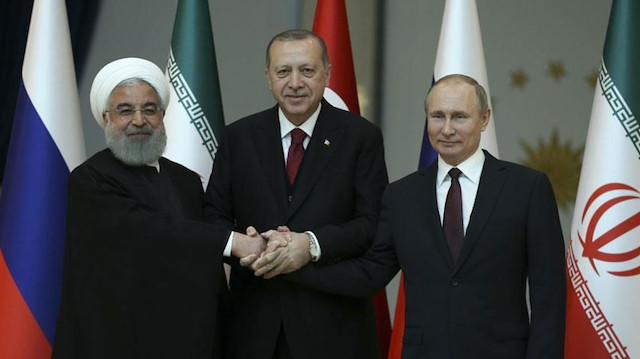 İran Cumhurbaşkanı Ruhani - Cumhurbaşkanı Erdoğan- Rusya Devlet Başkanı Putin (Foto: Arşiv)