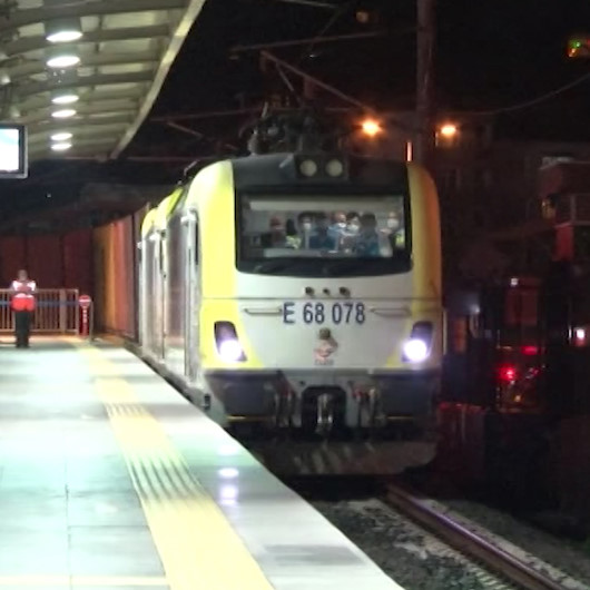 100üncü yük treni Marmaraydan, Avrupaya geçiş yaptı