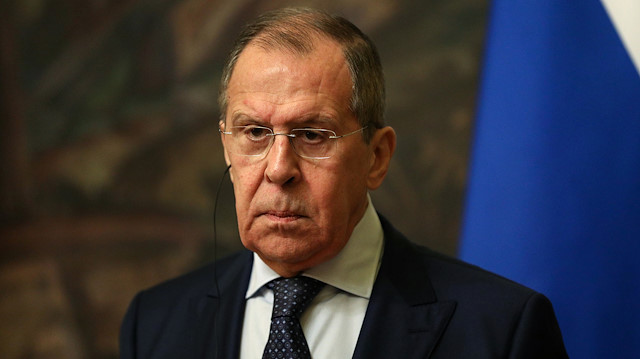 Russia's Foreign Minister Sergei Lavrov attends a news conference following a meeting with Iran's Foreign Minister Mohammad Javad Zarif (not pictured) in Moscow, Russia June 16, 2020. Ministry of Foreign Affairs of the Russian Federation/Handout via REUTERS ATTENTION EDITORS - THIS PICTURE WAS PROVIDED BY A THIRD PARTY. NO RESALES. NO ARCHIVES

