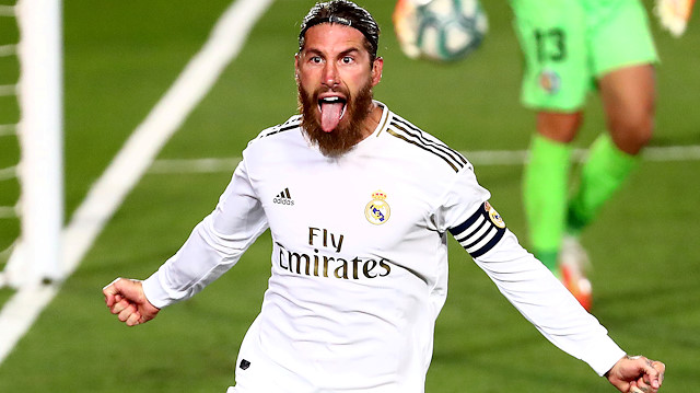 Sergio Ramos'un gol sevinci.