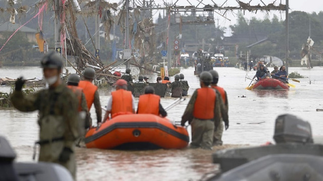 مصرع 34 في فيضانات اجتاحت جنوبي اليابان