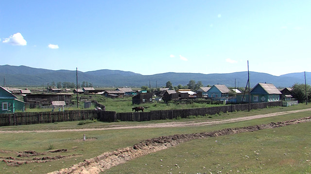 A view shows a trench dug by the local authorities around a remote Siberian village of Shuluta to enforce a quarantine due to the coronavirus disease (COVID-19) outbreak, in Republic of Buryatia, Russia, in this still image taken from video, July 6, 2020 