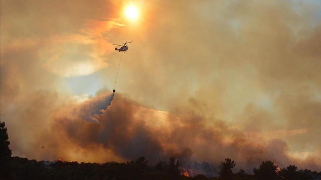 Gelibolu'da 450 hektar alanın zarar gördüğü yangın kontrol altına alındı.