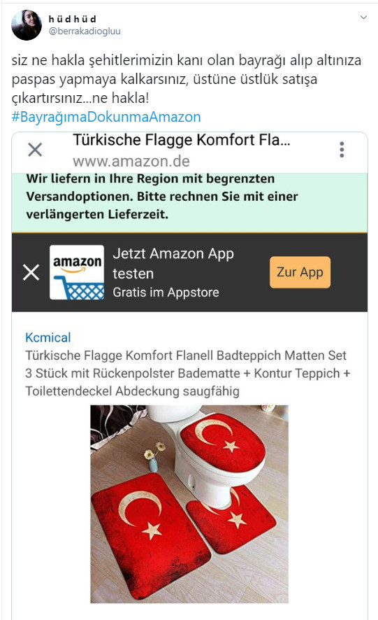 Amazon Da Satisa Sunulan Turk Bayrakli Tuvalet Paspasi Buyuk Tepki Topladi Yeni Safak