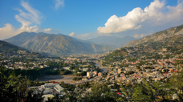 A view of the city of Muzafferabad, capital of Pakistan-administrated Kashmir, also known as Azad Jammu and Kashmir (AJK) on December 27, 2019.