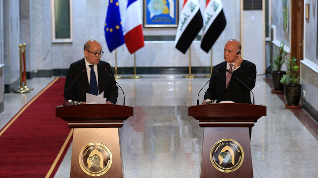 Jean-Yves Le Drian - Fuad Hussein joint press conference in Iraq