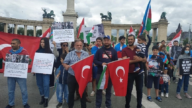 Protest against Armenia's border attacks in Hungary
