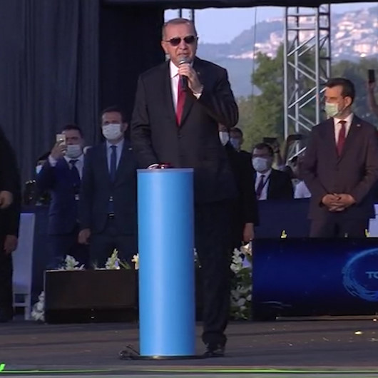Cumhurbaşkanı Erdoğan TOGGun fabrika inşaatını başlatan düğmeye bastı