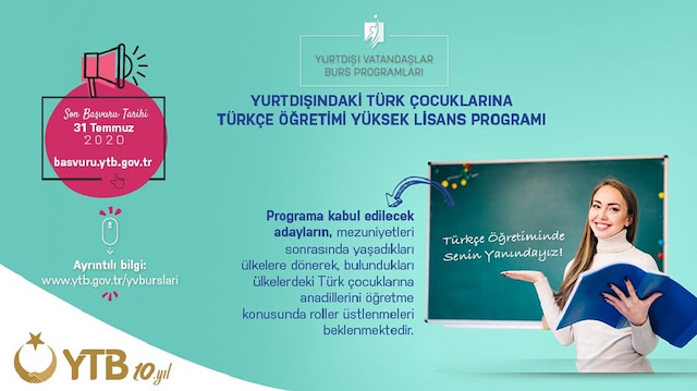 YTB, yurt dışında eğitim gören Türklere burs vermeye devam ediyor.