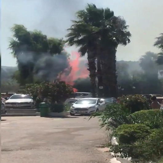 Bodrum Bitezde ağaçlık alanda yangın çıktı