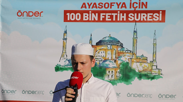 ÖNDER İmam Hatipliler Derneği Ayasofya Camisi için Fetih Suresi okudu