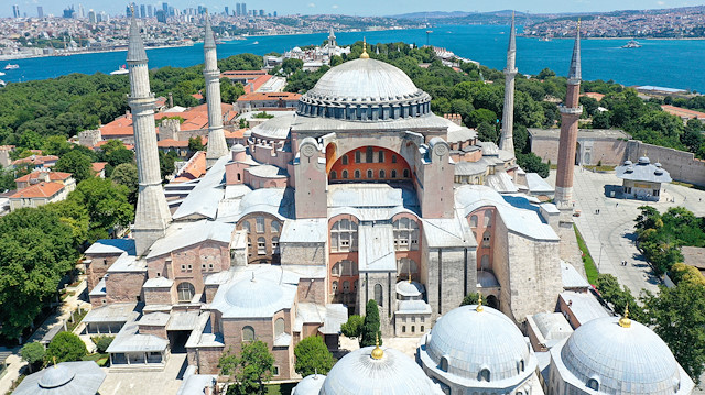 Preparations continue around Hagia Sophia to be opened to worship  