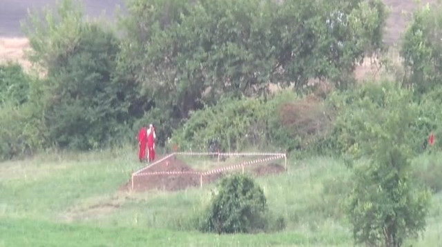 Dondarkuşçu köyünde patlamamış havan topu mermisi bulundu. 